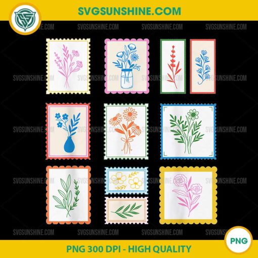Pride Floral Stamp LGBTQ Transgender Rights Lesbian PNG