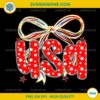 USA Coquette Bow Patriotic PNG, 4th Of July American Flag PNG
