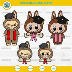 5 Labubu Graduation SVG, Labubu Graduate SVG, Labubu Graduation Cap SVG PNG Clipart