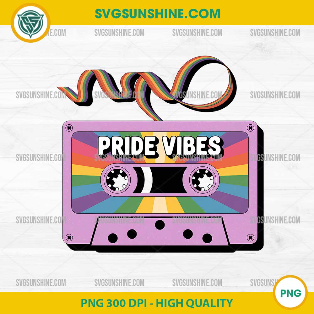 Cassette Pride Vibes PNG, LGBTQ PNG, Pride Month PNG Cassette Pride Vibes PNG, LGBTQ PNG, Pride Month PNG