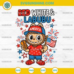 Red White And Labubu SVG, Labubu 4th of July SVG, America Labubu Patriotic SVG