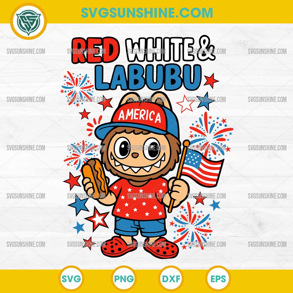 Red White And Labubu SVG, Labubu 4th of July SVG, America Labubu Patriotic SVG Red White And Labubu SVG, Labubu 4th of July SVG, America Labubu Patriotic SVG