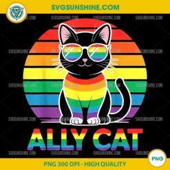 Ally Cat PNG, LGBTQ Pride Cat PNG, Rainbow Cat PNG