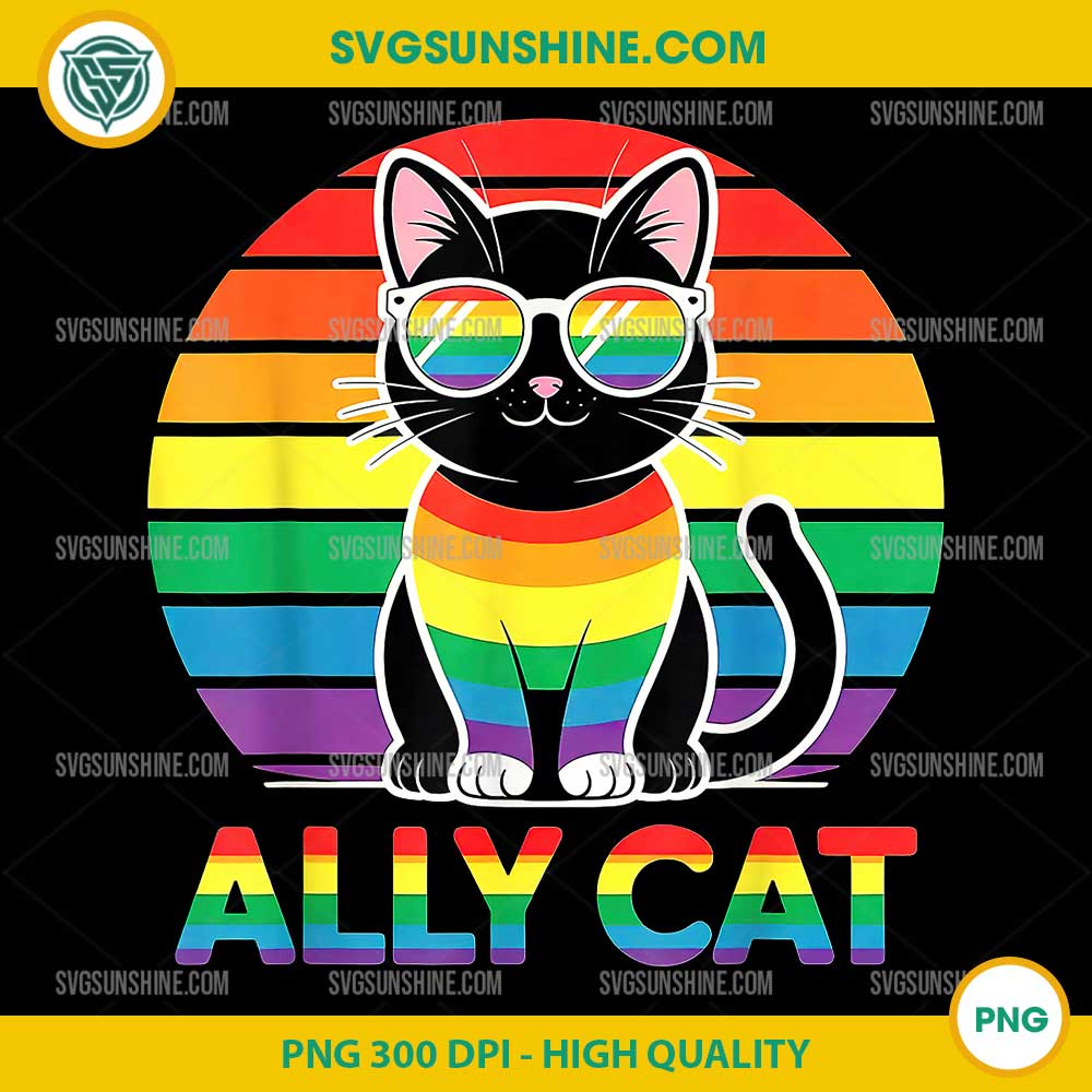 Ally Cat PNG, LGBTQ Pride Cat PNG, Rainbow Cat PNG Ally Cat PNG, LGBTQ Pride Cat PNG, Rainbow Cat PNG