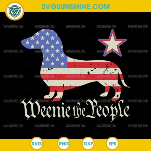 Patriotic Dachshund 4th of july SVG