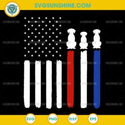 American Flag with Dog SVG