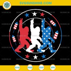 Bigfoot Fireworks 4th of July SVG