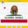 California Republic State Flag Bear SVG PNG