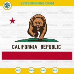 California Republic State Flag Bear SVG PNG