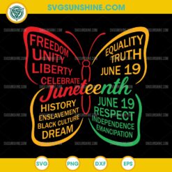 Celebrate Juneteenth Butterfly Freedom Since 1865 SVG, Juneteenth SVG
