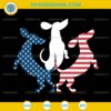 Dancing Dachshund Dog American Flag SVG