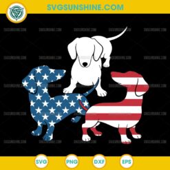 Dachshund USA Flag SVG
