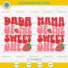 Mom and Dad of the Sweet One Strawberry SVG, Dada Of The Sweet One SVG, Mama Of The Sweet One SVG