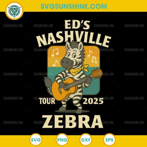 Ed the Zebra Ed's Nashville Tour 2025 SVG