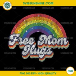 Free Mom Hugs PNG, Rainbow LGBT Flag PNG, LGBT Pride Month PNG