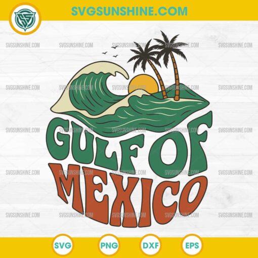 Retro Gulf of Mexico SVG, Vintage Beach SVG