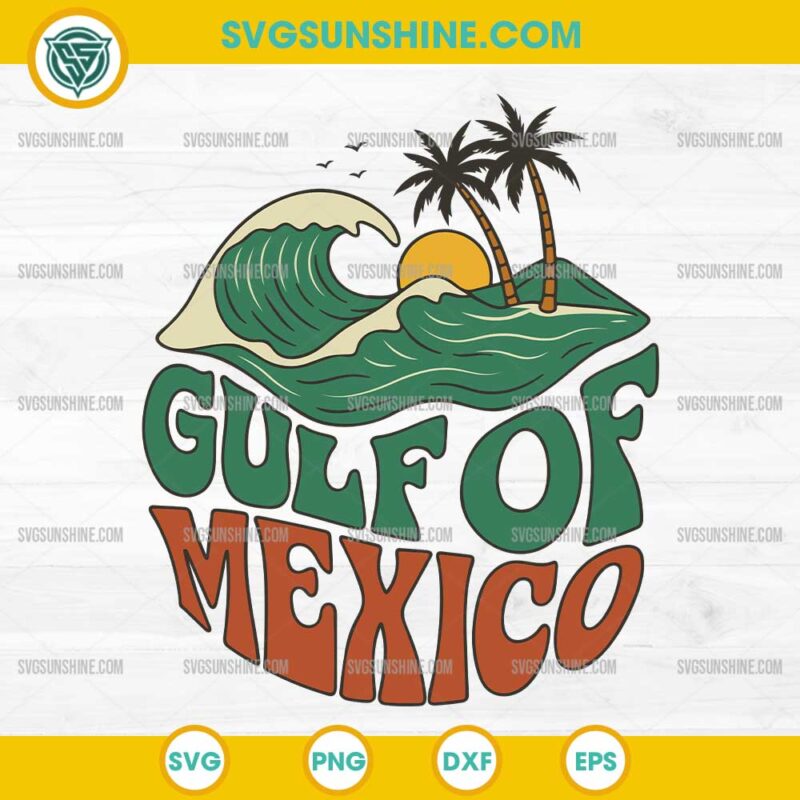 Retro Gulf of Mexico SVG, Vintage Beach SVG
