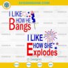 I Like How She Explodes I Like How He Bangs SVG Bundle, Funny Independence Day SVG