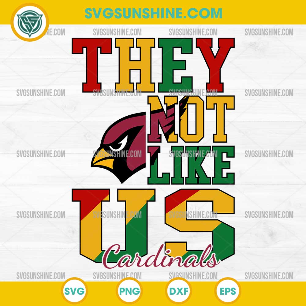 Juneteenth They Not Like Us Arizona Cardinals NFL SVG PNG File Juneteenth They Not Like Us Arizona Cardinals NFL SVG PNG File