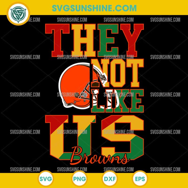 Juneteenth They Not Like Us Cleveland Browns NFL SVG PNG File