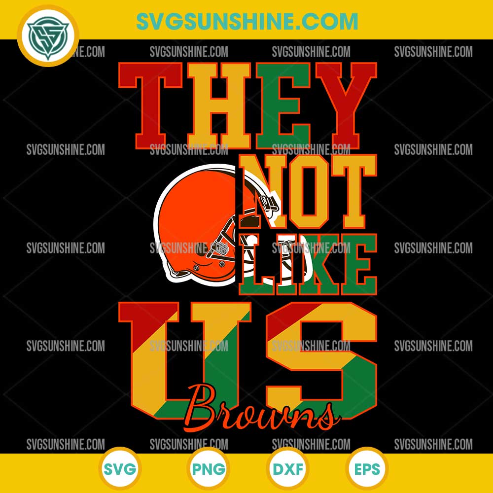 Juneteenth They Not Like Us Cleveland Browns NFL SVG PNG File Juneteenth They Not Like Us Cleveland Browns NFL SVG PNG File