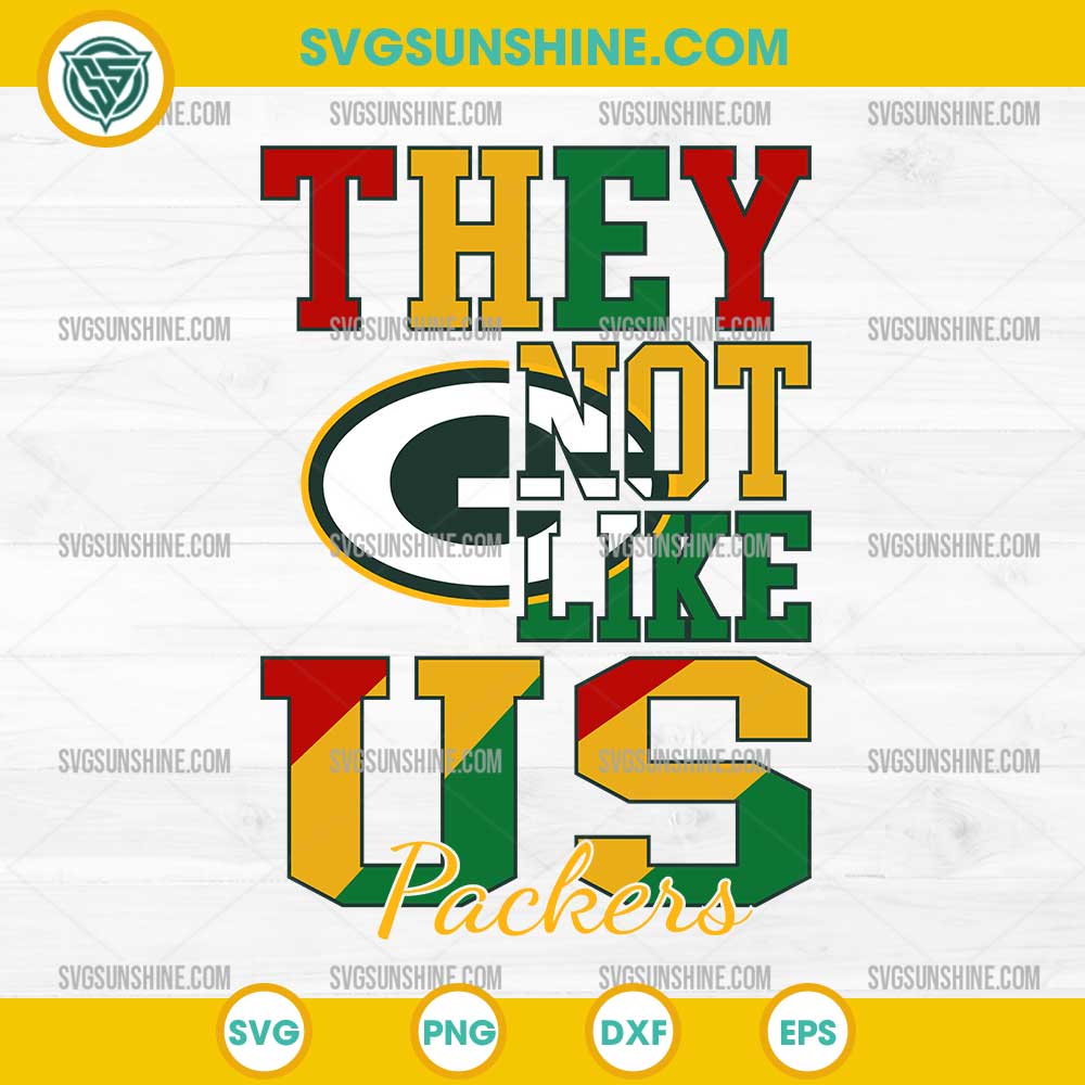 Juneteenth They Not Like Us Green Bay Packers NFL SVG PNG File Juneteenth They Not Like Us Green Bay Packers NFL SVG PNG File