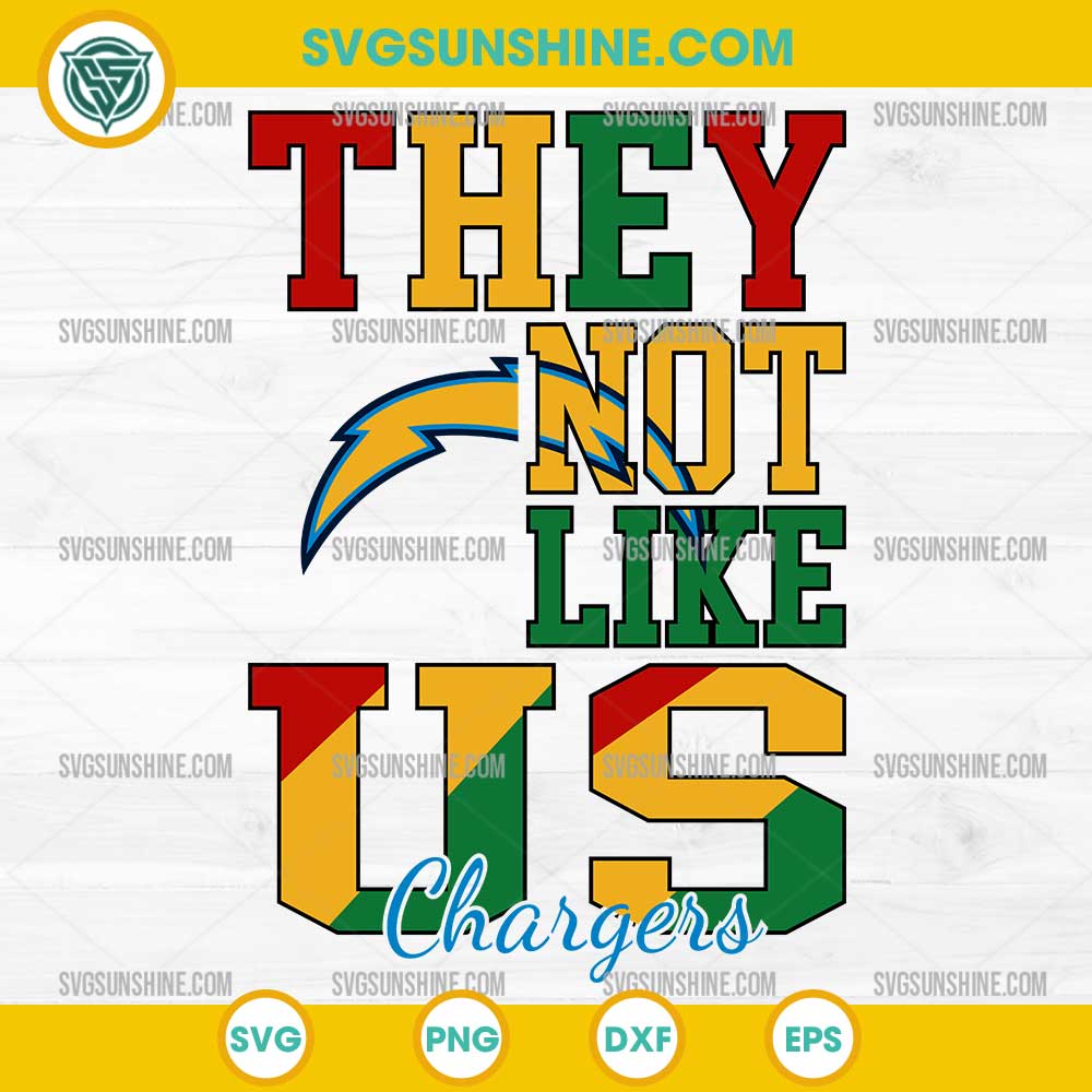 Juneteenth They Not Like Us Los angeles Chargers NFL SVG PNG File Juneteenth They Not Like Us Los angeles Chargers NFL SVG PNG File