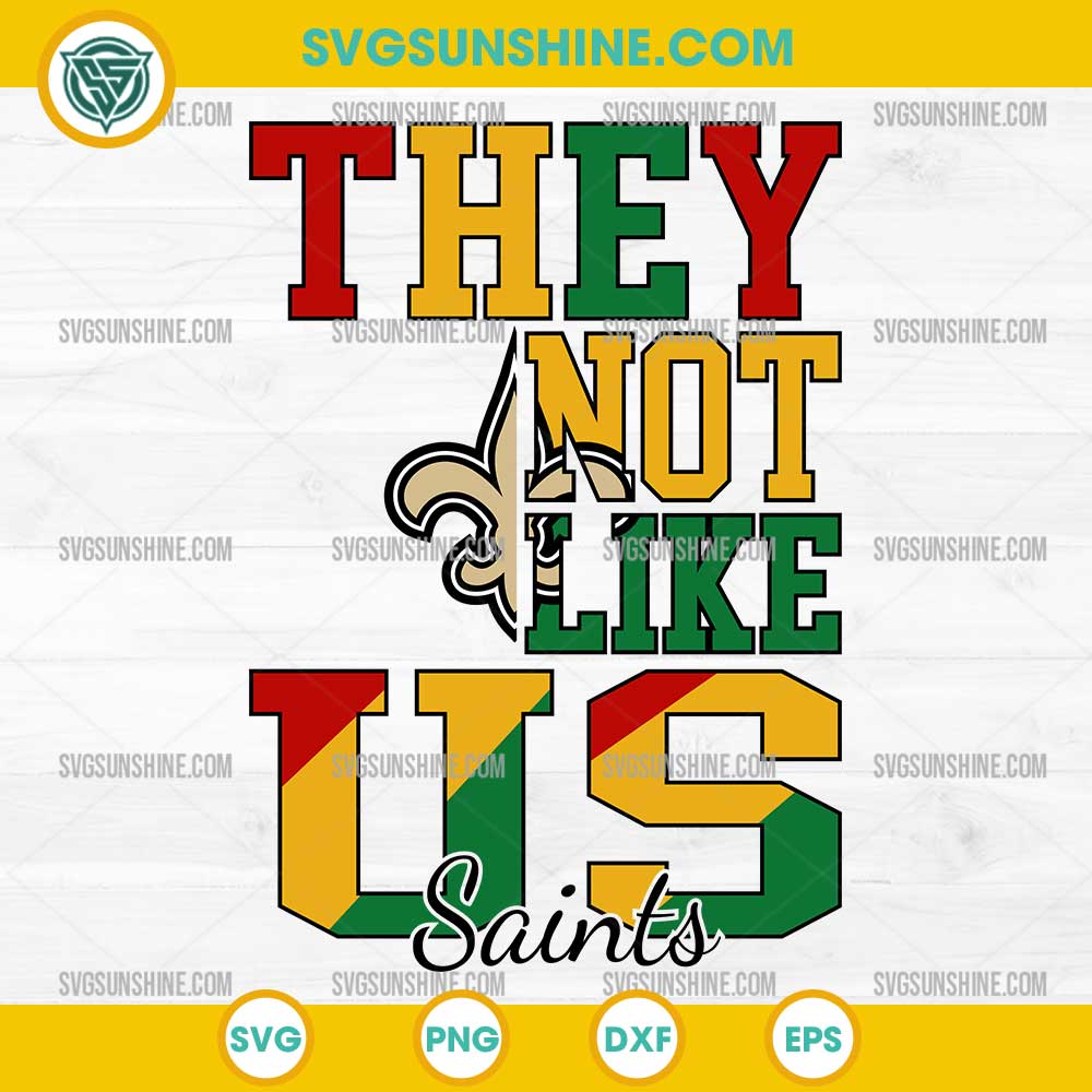Juneteenth They Not Like Us New Orleans Saints NFL SVG PNG File Juneteenth They Not Like Us New Orleans Saints NFL SVG PNG File