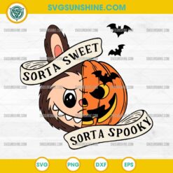 Halloween Labubu Sorta Sweet Sorta Spooky SVG, Labubu Pumpkin Halloween SVG