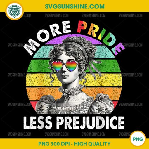 More Pride Less Prejudice PNG, Pride Month LGBTQ Gay Lesbian PNG Digital