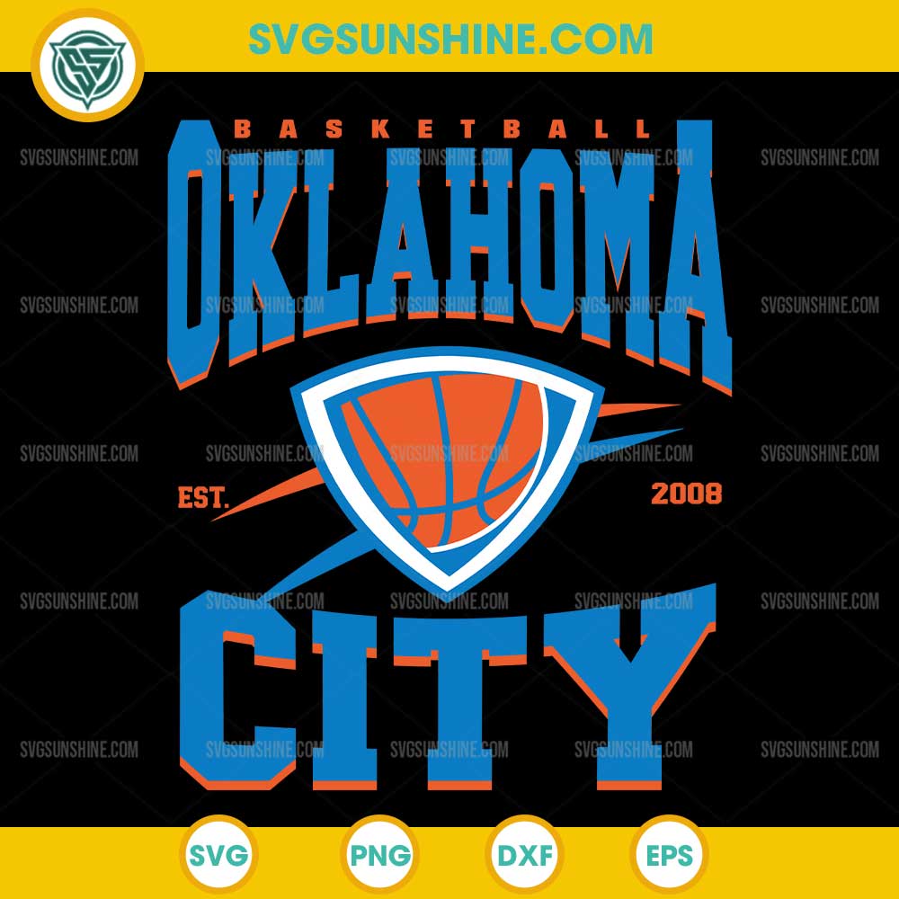 Oklahoma City Thunder SVG, Oklahoma City basketball SVG Oklahoma City Thunder SVG, Oklahoma City basketball SVG