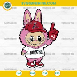 Pink Labubu Arizona Diamondbacks SVG, Labubu MLB Baseball SVG