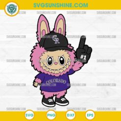 Pink Labubu Colorado Rockies SVG, Labubu MLB Baseball SVG