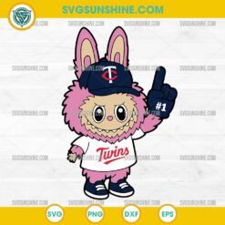 Pink Labubu Minnesota Twins SVG, Labubu MLB Baseball SVG