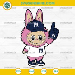 Pink Labubu New York Yankees SVG, Labubu MLB Baseball SVG