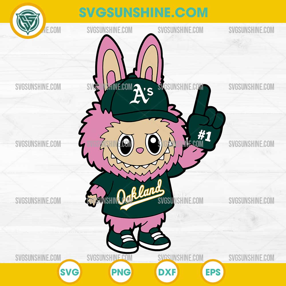 Pink Labubu Oakland Athletics SVG, Labubu MLB Baseball SVG Pink Labubu Oakland Athletics SVG, Labubu MLB Baseball SVG