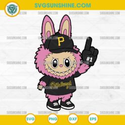 Pink Labubu Pittsburgh Pirates SVG, Labubu MLB Baseball SVG