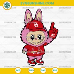 Pink Labubu St Louis Cardinals SVG, Labubu MLB Baseball SVG