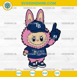 Pink Labubu Tampa Bay Rays SVG, Labubu MLB Baseball SVG