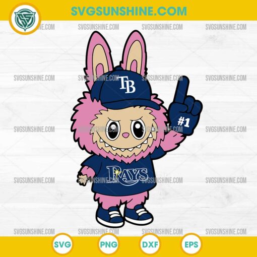 Pink Labubu Tampa Bay Rays SVG, Labubu MLB Baseball SVG