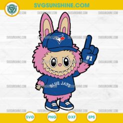 Pink Labubu Toronto Blue Jays SVG, Labubu MLB Baseball SVG