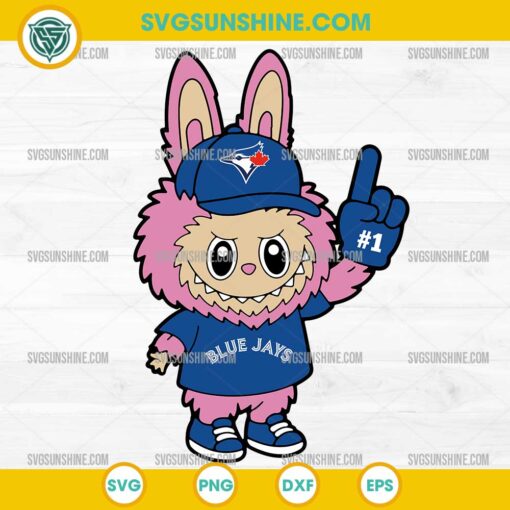 Pink Labubu Toronto Blue Jays SVG, Labubu MLB Baseball SVG