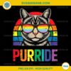 Purride Ally Cat LGBTQ PNG, Cat Pride PNG, Rainbow Cat PNG