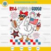 Red White and Goose 4th of July SVG, American Goose Girl Checkered SVG