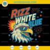 Rizz White Blue SVG