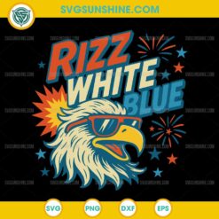 Rizz White Blue SVG