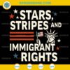 Stars Stripes and Immigrant Rights SVG