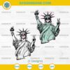 Statue of Liberty Blowing Bubble SVG Bundle, 4th Of July SVG, Statue of Liberty SVG