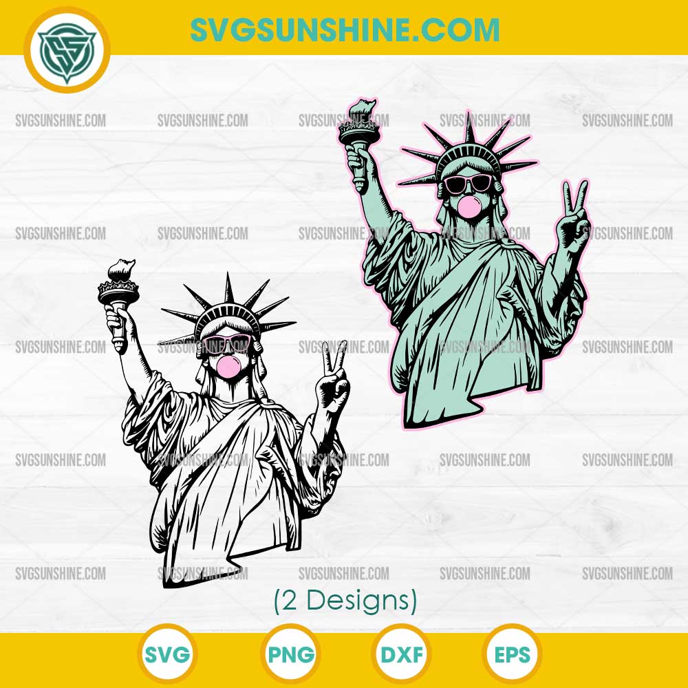 Statue of Liberty Blowing Bubble SVG Bundle, 4th Of July SVG, Statue of Liberty SVG Statue of Liberty Blowing Bubble SVG Bundle, 4th Of July SVG, Statue of Liberty SVG