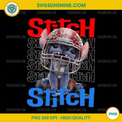 Stitch Football Helmet PNG, Disney Lilo And Stitch 2025 Super Bowl PNG